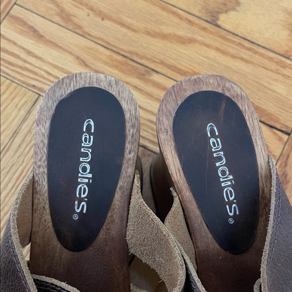 Candies Leather Strappy Clog Sandals Y2K - Picture 2 of 8